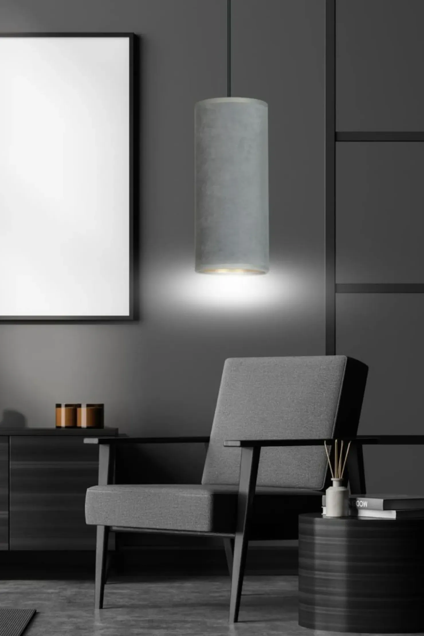 Store Sklep Kaja Smukła lampa wisząca idealna do sypialni 1060/1 BENTE | Kaja