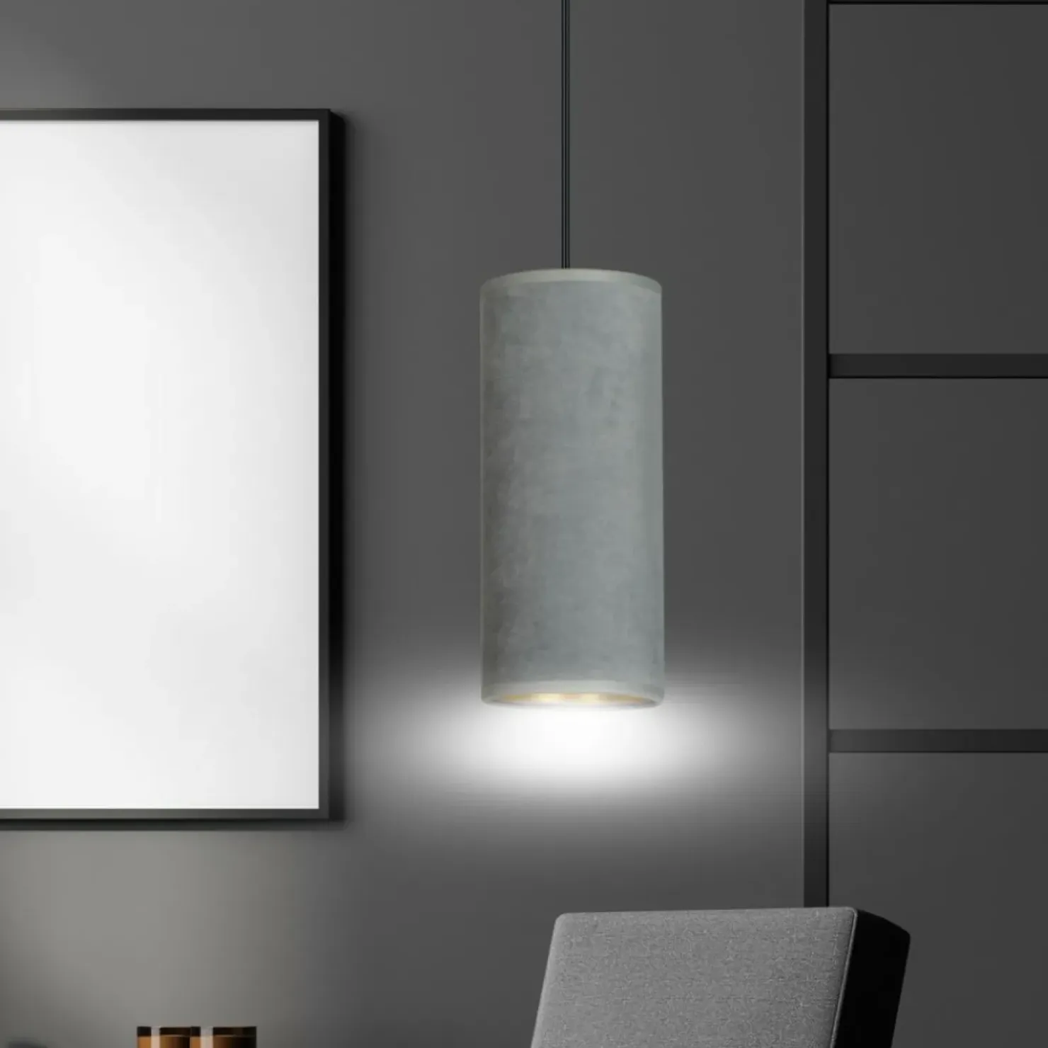 Store Sklep Kaja Smukła lampa wisząca idealna do sypialni 1060/1 BENTE | Kaja