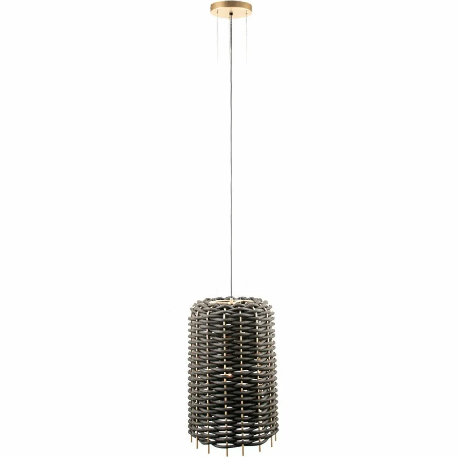 Best Sale Sklep Kaja Smukła lampa wisząca z plecionym abażurem ANT 5091 SUAMI | Kaja