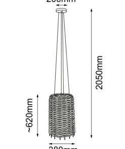 Best Sale Sklep Kaja Smukła lampa wisząca z plecionym abażurem ANT 5091 SUAMI | Kaja