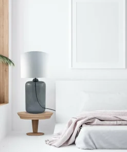 Smukła lampka stołowa z białym abażurem 5509WH AMARSA | Kaja*Sklep Kaja Hot