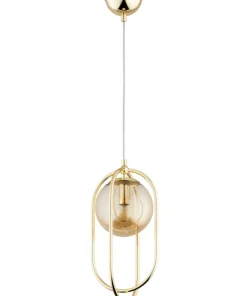Shop Sklep Kaja Smukła, złota lampa wisząca z kloszem AL 61254 z serii BINAR | Kaja