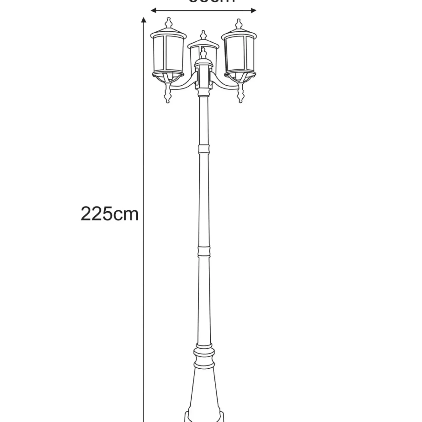 Solidna lampa ogrodowa, latarnia na trzy żarówki K-8213 z serii DETROIT*Sklep Kaja Shop