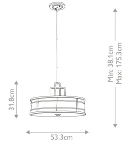 Cheap Sklep Kaja Solidna lampa wisząca do sypialni FE-FUSION-P-L-PNBR z serii FUSION