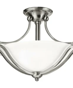 Solidny plafon sufitowy, w kolorze niklu HK-BOLLA-SF z serii BOLLA*Sklep Kaja Cheap