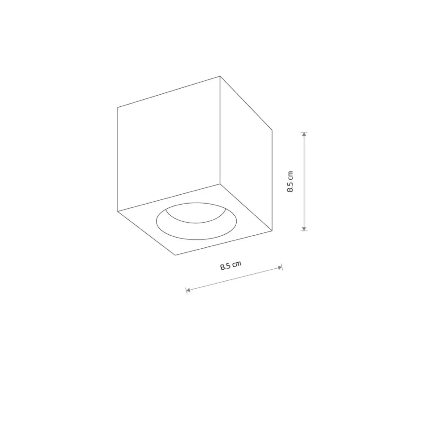 Spot natynkowy do kuchni 8,5x8,5cm 10718 PARANA | Kaja Oświetlenie*Sklep Kaja New