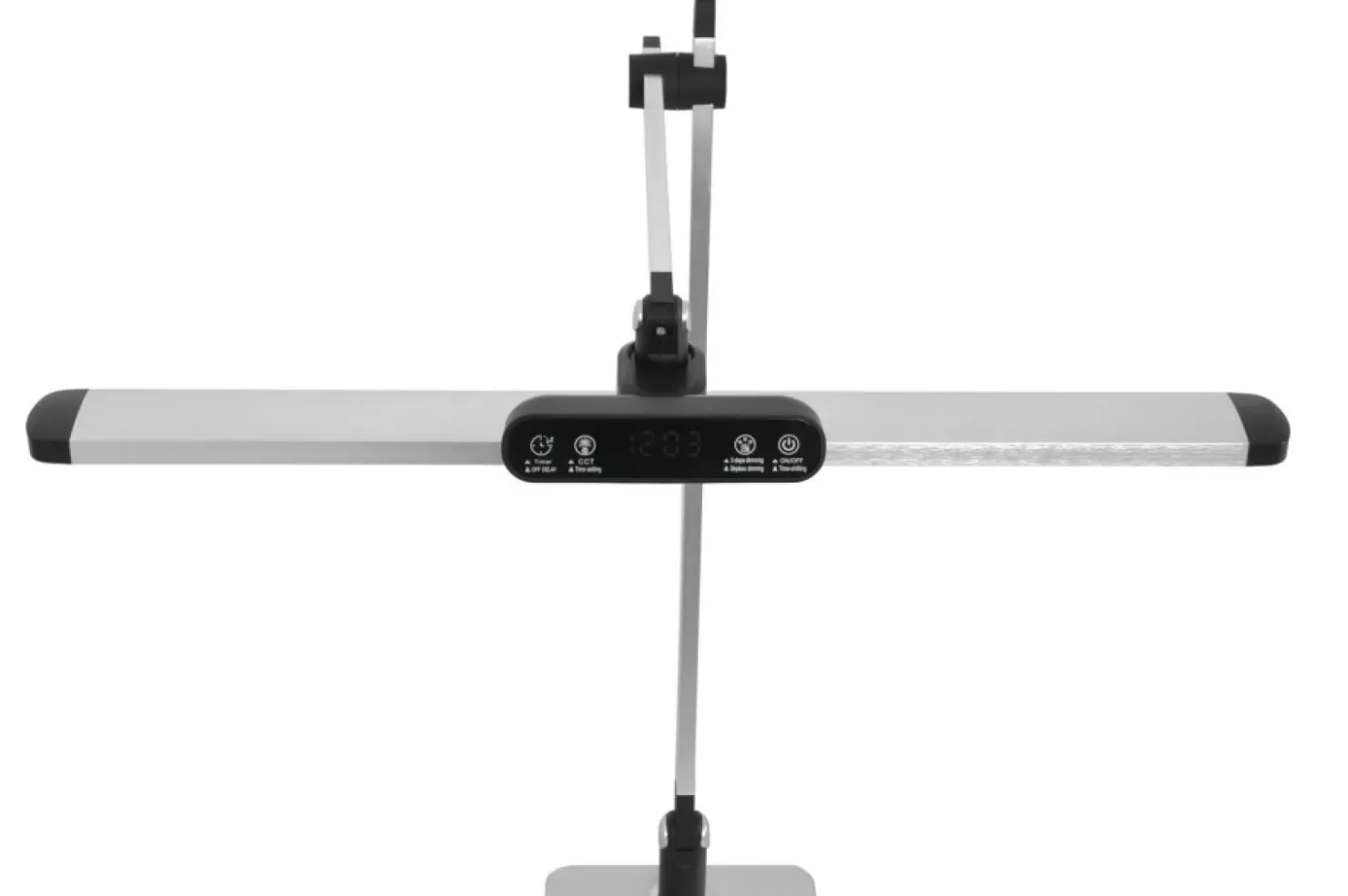 Srebrna lampa biurkowa, kreślarska, LED K-BL1321 z serii ARES*Sklep Kaja Fashion