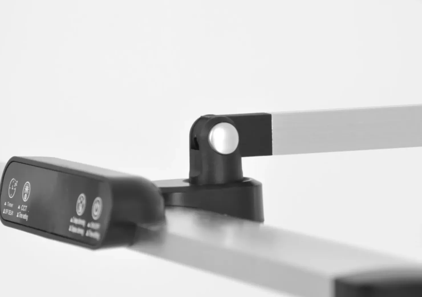 Srebrna lampa biurkowa, kreślarska, LED K-BL1321 z serii ARES*Sklep Kaja Fashion