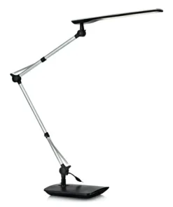 Srebrna lampa biurkowa z regulacją ramienia 105683 | Kaja Oświetlenie*Sklep Kaja Hot
