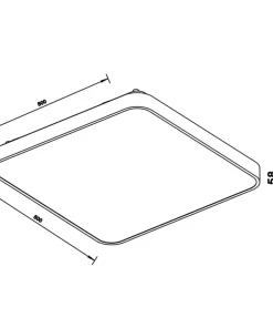Srebrna lampa na bazie kwadratu LED 12100005-SL SIERRA | Kaja*Sklep Kaja Cheap