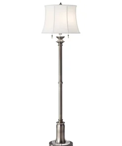 Srebrna lampa podłogowa, abażur FE-STATEROOM-FL-AN z serii STATEROOM*Sklep Kaja Fashion