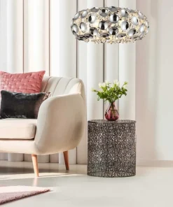 Clearance Sklep Kaja Srebrna lampa sufitowa, kulka LP-17060/1C FERRARA | Kaja Oświetlenie