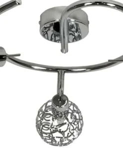 Srebrna lampa sufitowa na trzy źródła światła 98-94073 z serii PUZZLE | Kaja Ośw*Sklep Kaja Cheap