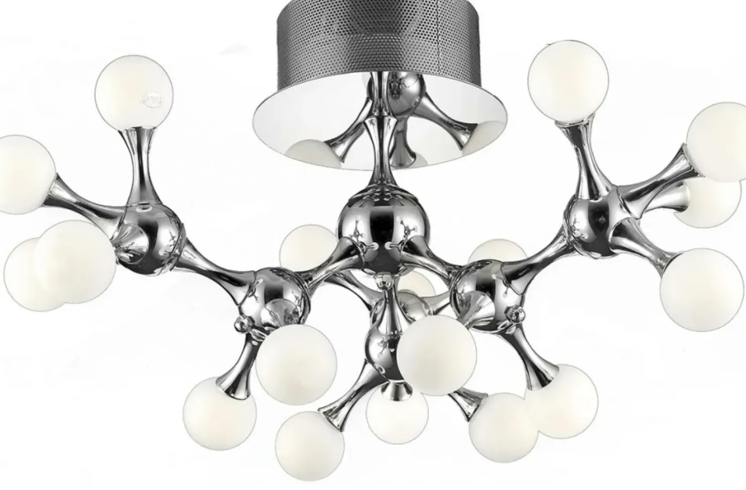 Cheap Sklep Kaja Srebrna lampa sufitowa w stylu molekularnym AZ0553 NEURONO | Kaja