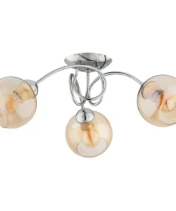 Outlet Sklep Kaja Srebrna lampa sufitowa z ozdobnymi kloszami AL 62413 z serii TEVI