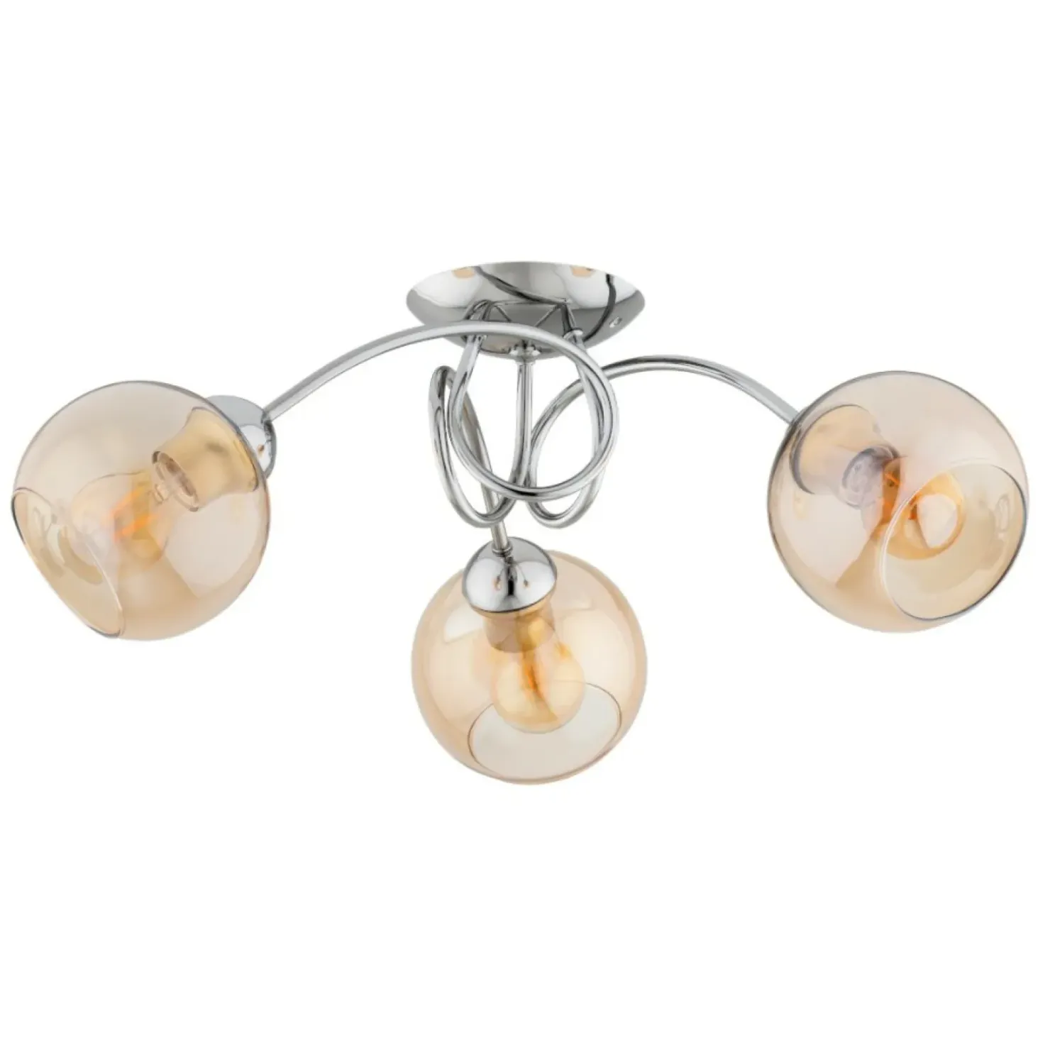 Outlet Sklep Kaja Srebrna lampa sufitowa z ozdobnymi kloszami AL 62413 z serii TEVI