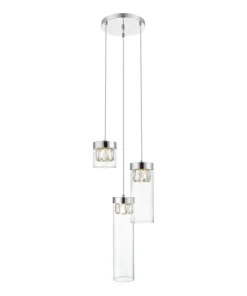 Hot Sklep Kaja Srebrna lampa wisząca do sypialni P0389-03D-F4AC GEM | Kaja