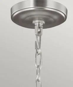 New Sklep Kaja Srebrna lampa wisząca na 5 żarówek FE-VINTNER5 z serii VINTNER satynowynikiel