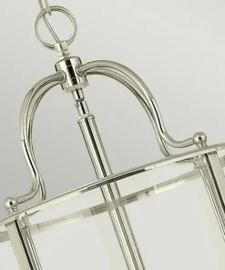 Srebrna lampa wisząca, wytworna HK-GENTRY-P-L-PN z serii GENTRY*Sklep Kaja Best Sale