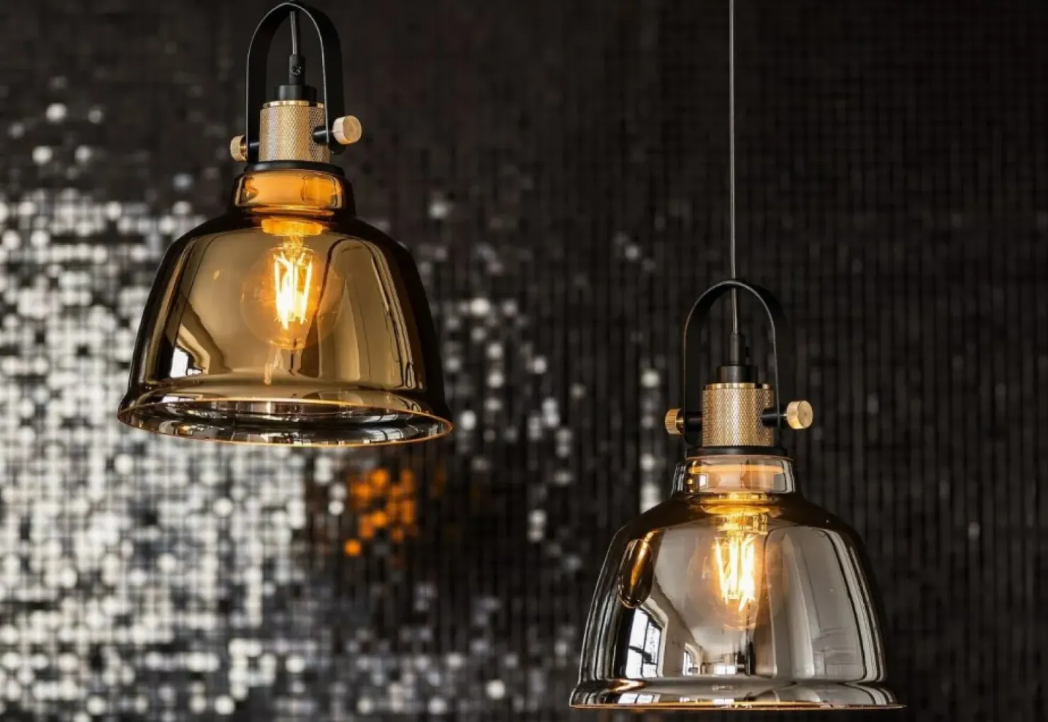 Flash Sale Sklep Kaja Srebrna lampa wisząca z regulowaną wysokością 9152 | Kaja Oświetlenie srebrny