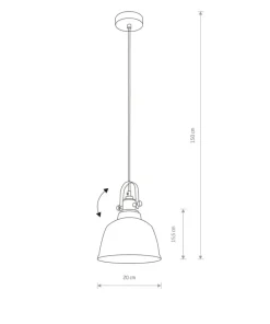 Flash Sale Sklep Kaja Srebrna lampa wisząca z regulowaną wysokością 9152 | Kaja Oświetlenie srebrny