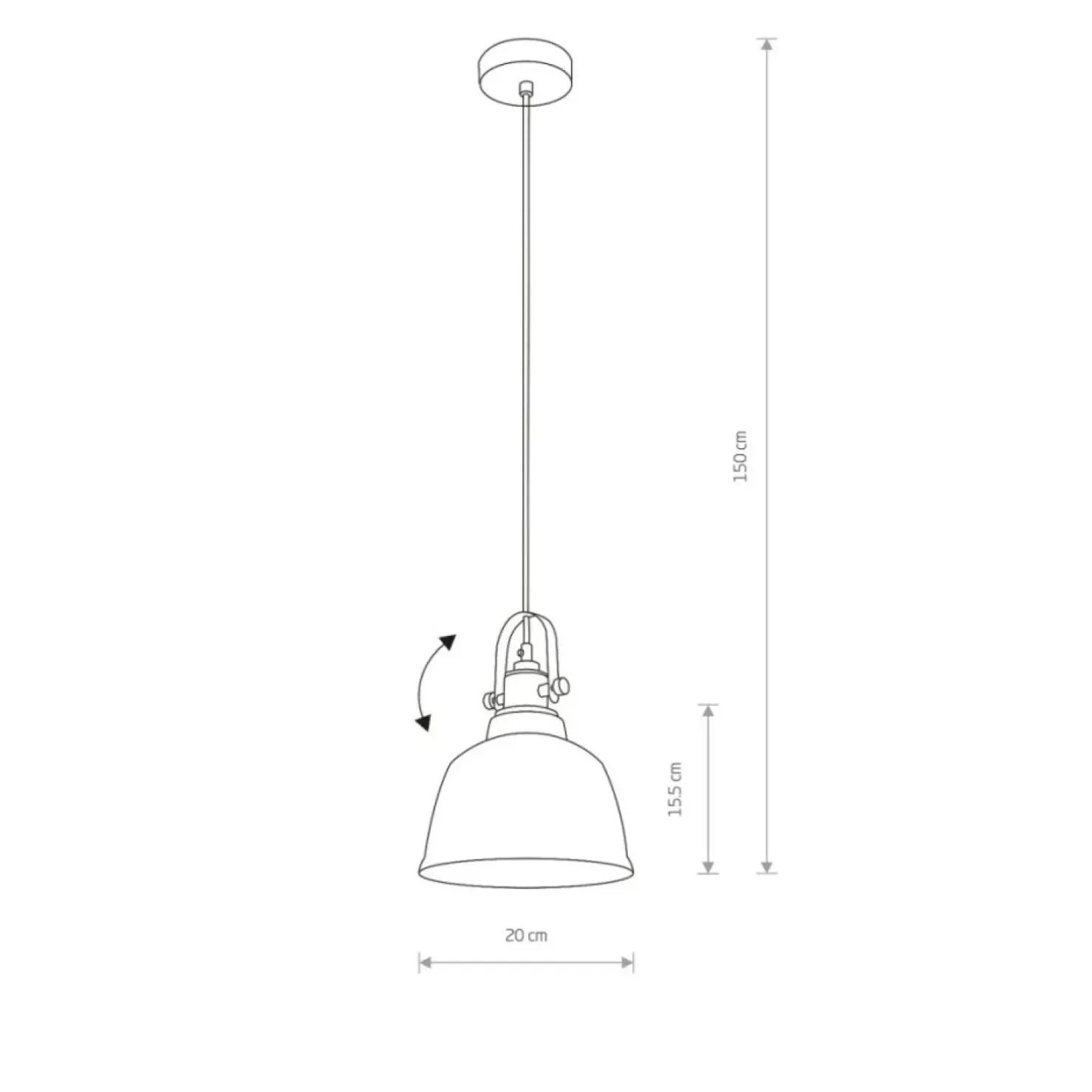 Flash Sale Sklep Kaja Srebrna lampa wisząca z regulowaną wysokością 9152 | Kaja Oświetlenie srebrny