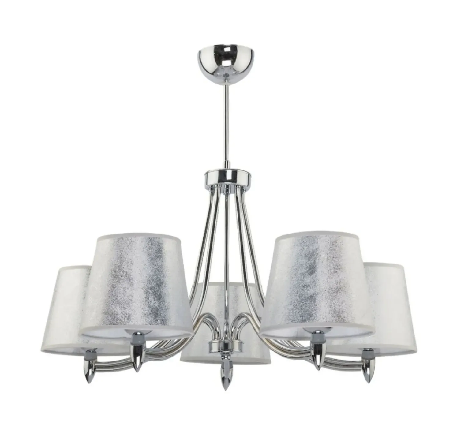 Srebrna lampa z abażurami, do salonu JUP 1516 OSKAR | Kaja Oświetlenie*Sklep Kaja Outlet