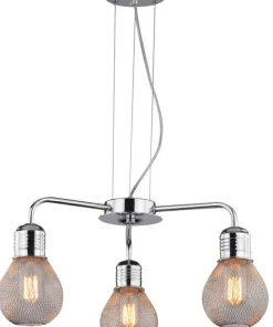 Srebrna lampa z drucianymi kloszami 33-58539 GLIVA | Kaja Oświetlenie*Sklep Kaja Shop
