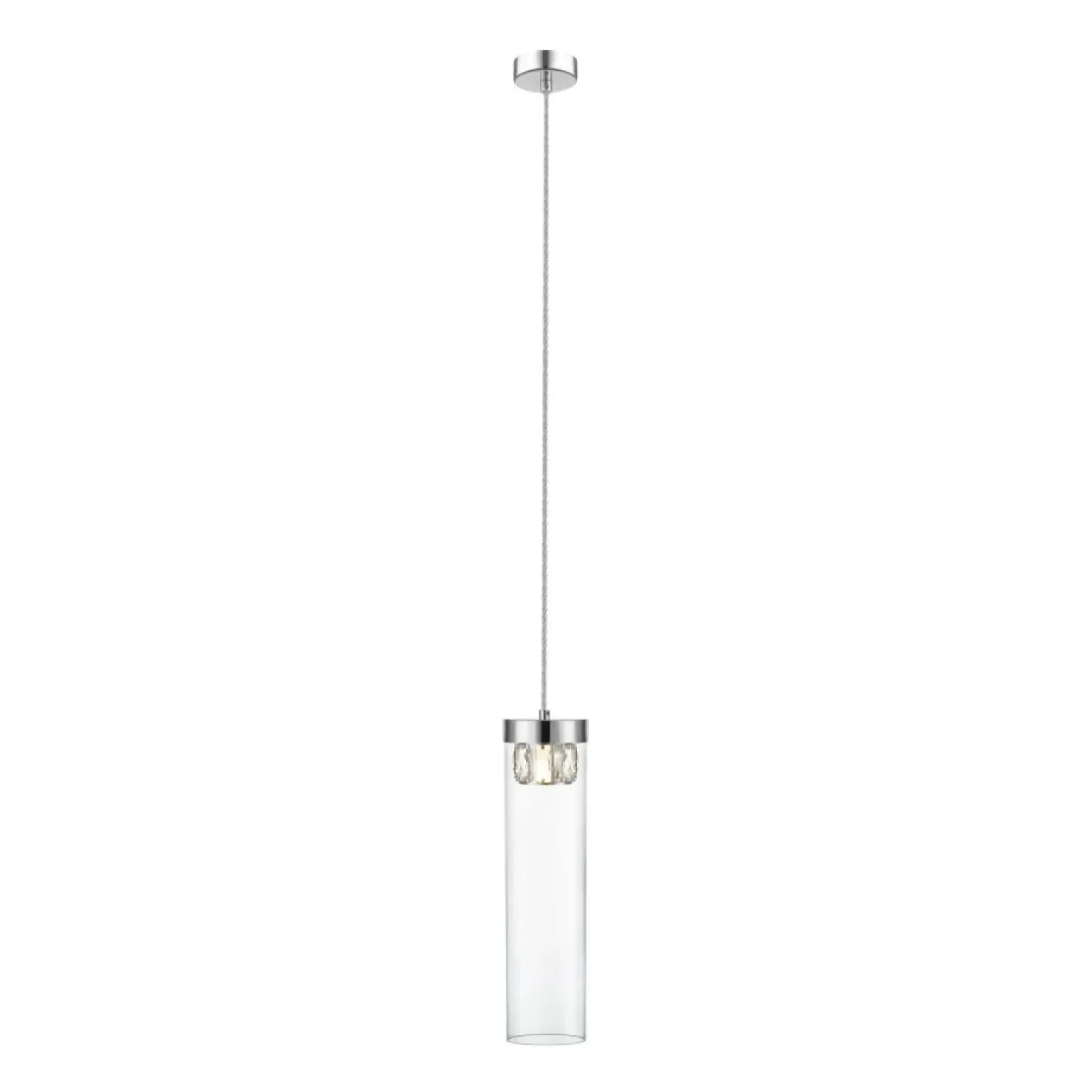 Online Sklep Kaja Srebrna, punktowa lampa wisząca P0389-01D-F4AC GEM| Kaja Oświetlenie