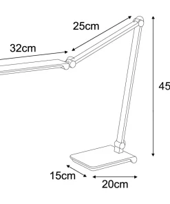 Srebrna, regulowana lampka biurkowa K-BL1121 z serii RICO*Sklep Kaja Flash Sale