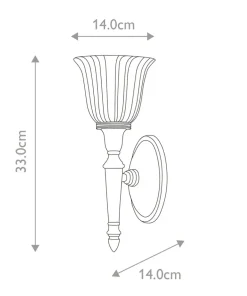 Srebrny kinkiet ścienny do sypialni BATH-DRYDEN1-PC z serii DRYDEN*Sklep Kaja Cheap
