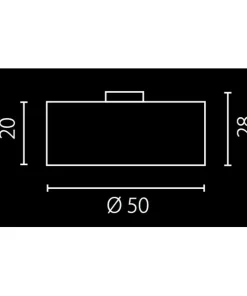 Srebrny plafon ⌀50cm do eleganckiej sypialni 67550 NODO | Kaja*Sklep Kaja Flash Sale