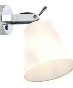 Srebrny reflektor ścienny z abażurem LP-5031/1W WH BALI | Kaja*Sklep Kaja Sale