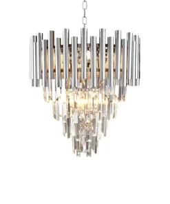 Cheap Sklep Kaja Srebrny żyrandol z kryształami, na łańcuchu ML5991 MADISON | Kaja