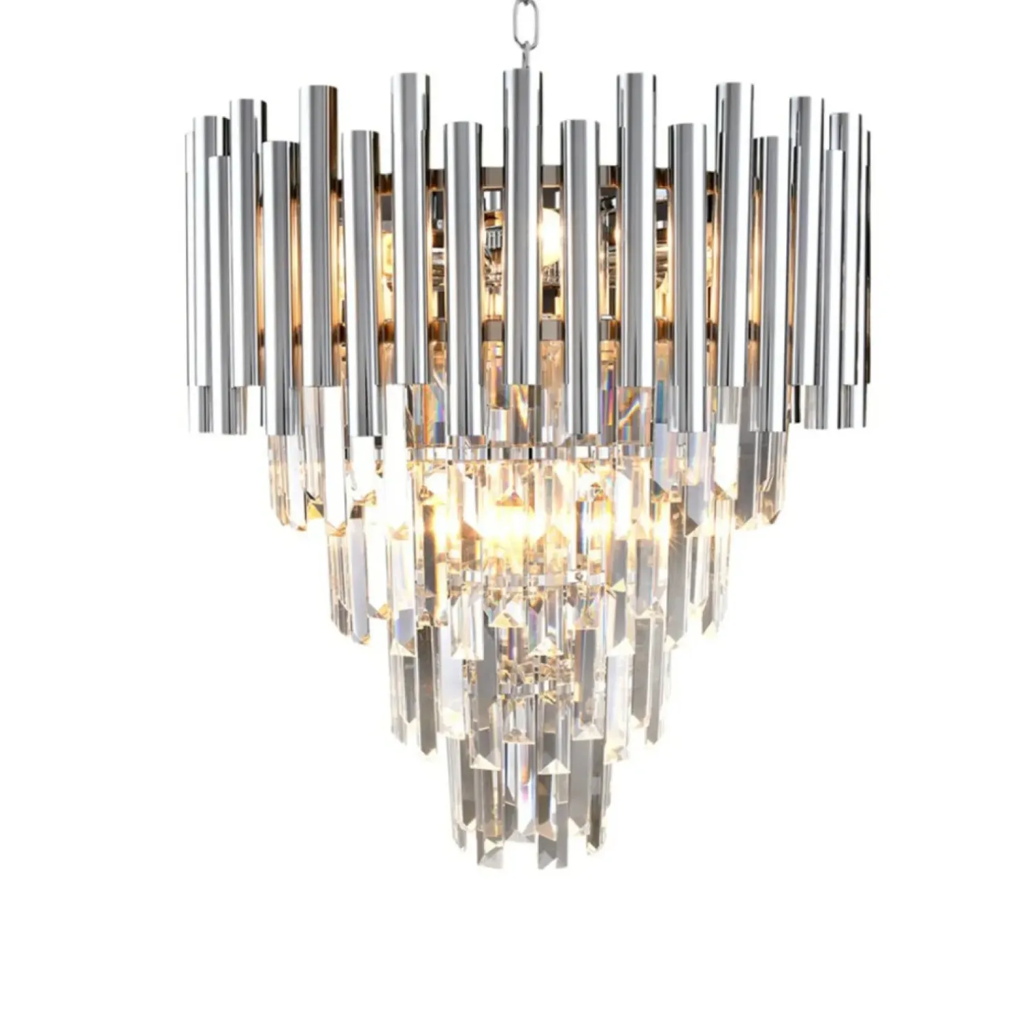 Cheap Sklep Kaja Srebrny żyrandol z kryształami, na łańcuchu ML5991 MADISON | Kaja