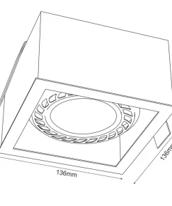 Stała oprawa wpustowa 13,6x13,6cm GU10/ES111 ANT 3273 z serii CAGE*Sklep Kaja Outlet