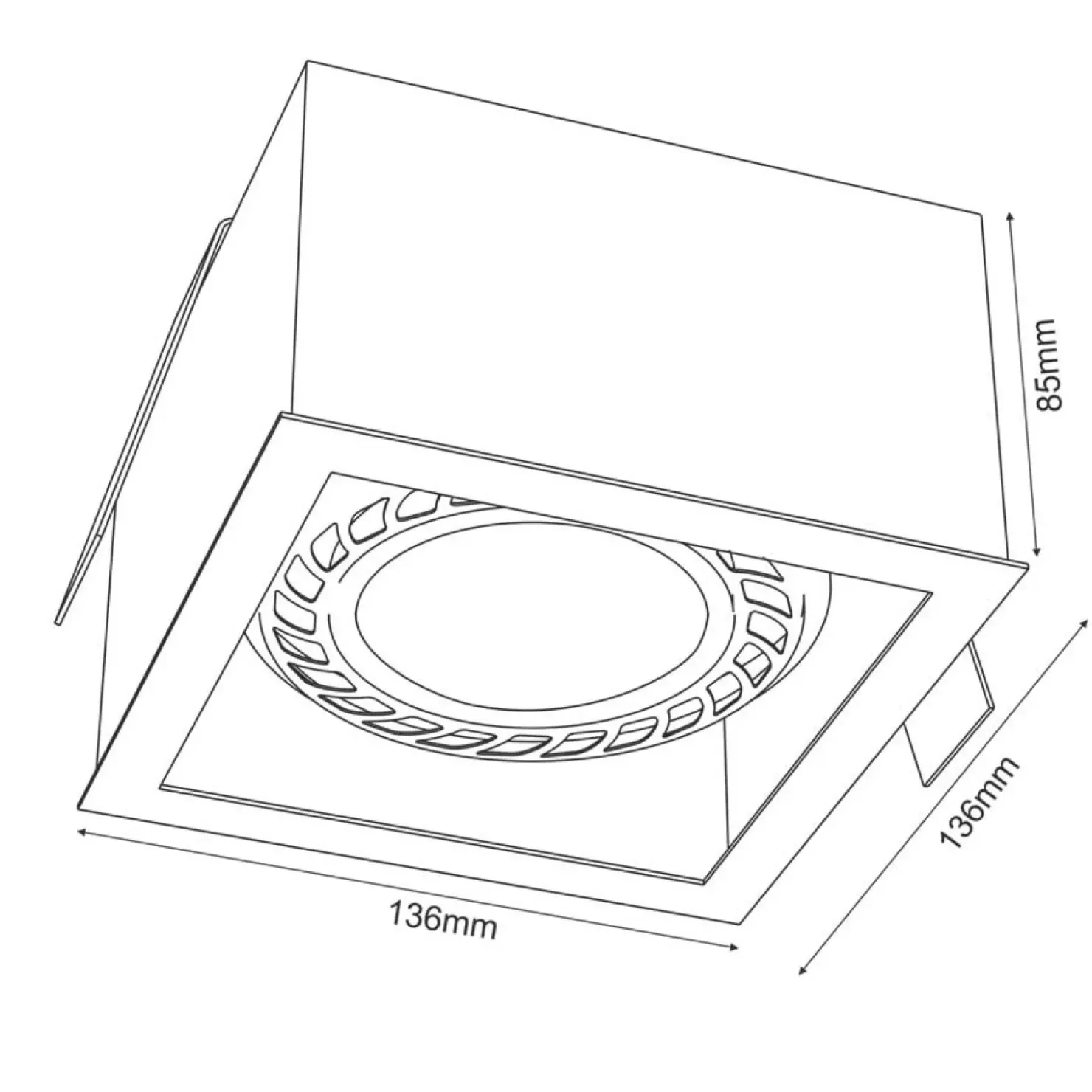 Stała oprawa wpustowa 13,6x13,6cm GU10/ES111 ANT 3273 z serii CAGE*Sklep Kaja Outlet