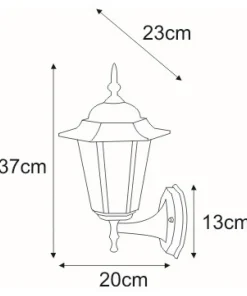 Strzelisty kinkiet zewnętrzny K-5009A UP CZ/ZŁ STANDARD | Kaja*Sklep Kaja New