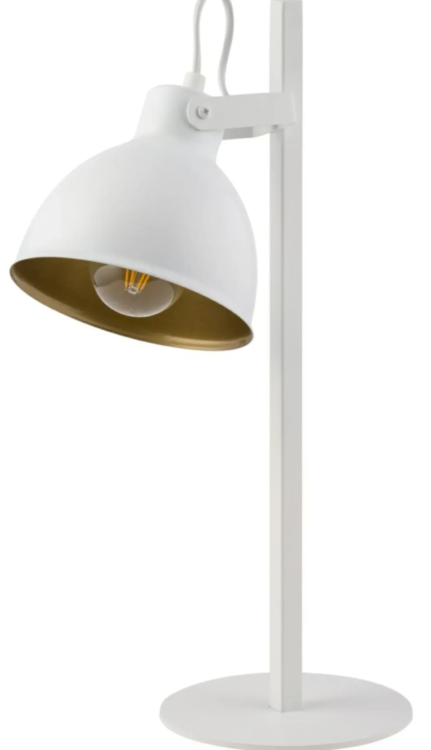 Stylowa, biało-złota lampka na biurko ucznia SIG 50265 - MARS B/ZŁ*Sklep Kaja New
