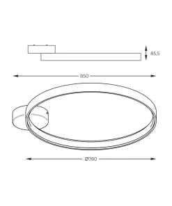 Cheap Sklep Kaja Stylowa, czarna lampa sufitowa, obręcz LED LA0772 z serii CIRCLE