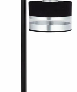Stylowa, czarno-srebrna lampka stołowa do sypialni SIG 50236 PRO*Sklep Kaja Cheap