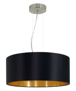 Hot Sklep Kaja Stylowa, czarno-złota lampa wisząca ⌀53cm 31605 MASERLO | Kaja