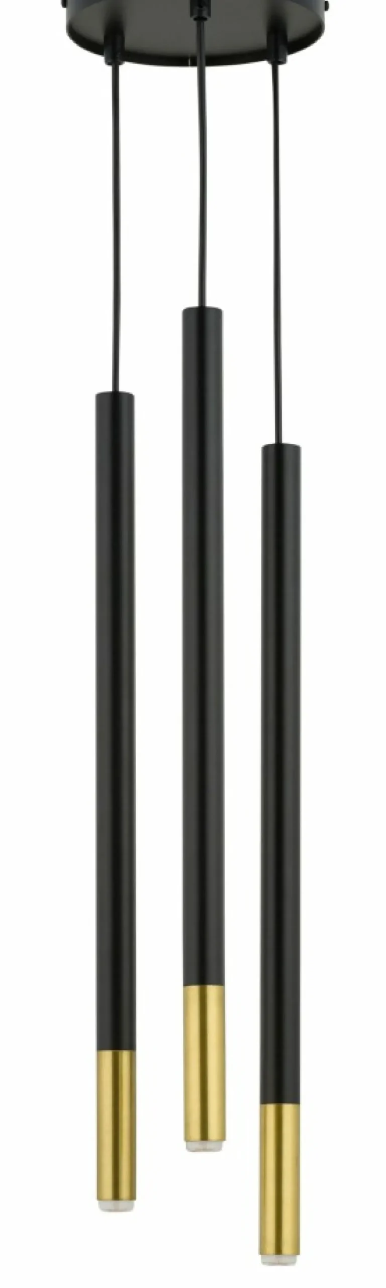 New Sklep Kaja Stylowa, czarno-złota lampa wisząca do salonu SIG 33257 - SOPEL DUE