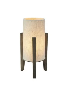 Stylowa, drewniana lampka stołowa z abażurem 108759 ERUCA | Kaja*Sklep Kaja Flash Sale