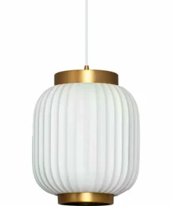 Shop Sklep Kaja Stylowa lampa, biało-złoty klosz ABR-LWPP-E14 PORCELLADO | Kaja