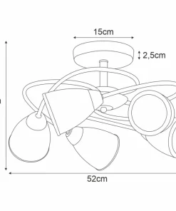 Stylowa lampa do salonu K-JSL-6059/5 CHR PLATO II | Kaja Oświetlenie*Sklep Kaja Online