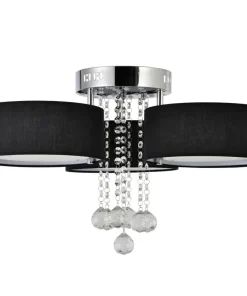 Online Sklep Kaja Stylowa lampa do sypialni glamour LP-991/3C BK GAMBELA | Kaja