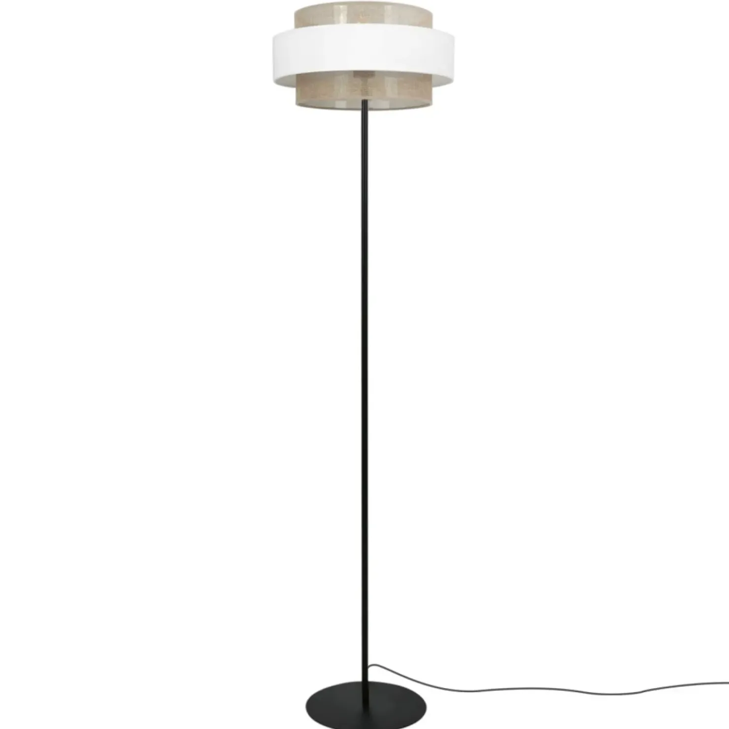 Stylowa lampa podłogowa boho z abażurem Ø40cmK-5275 z serii CEZAR*Sklep Kaja Clearance