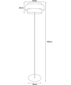 Stylowa lampa podłogowa boho z abażurem Ø40cmK-5275 z serii CEZAR*Sklep Kaja Clearance
