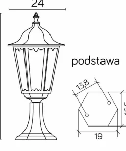 Stylowa lampa stojąca ogrodowa, czarna K 4011/1 z serii RETRO CLASSIC | Kaja Ośw*Sklep Kaja Sale